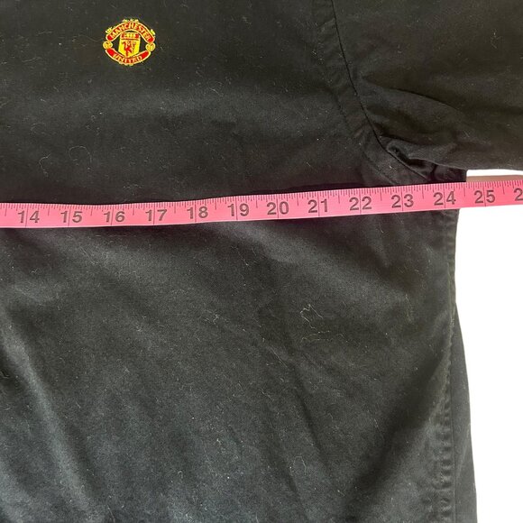 Manchester United Men's Button Up Shirt Black - Size Extra Large - Picture 4 of 6